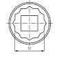 Головка ударная S16M3/8"DH